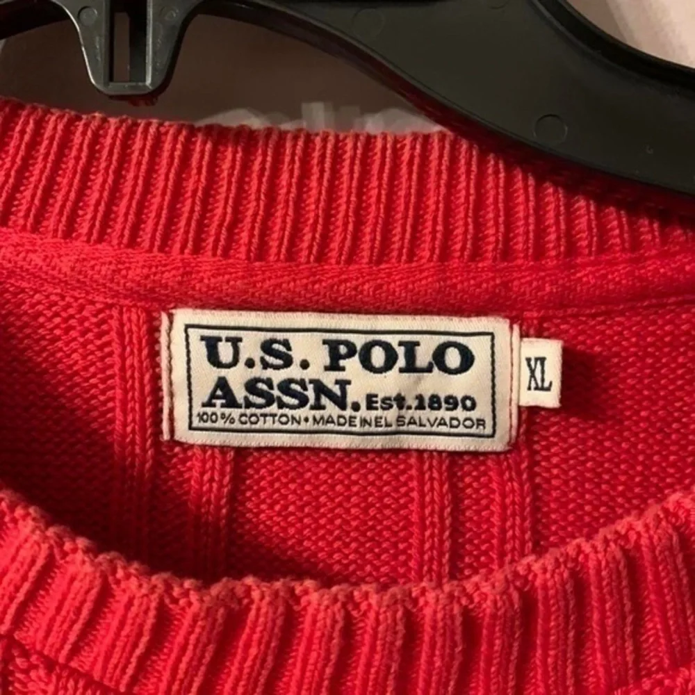 Vintage U.S. Polo Assn. est. 1890 XL red knit mens sweater